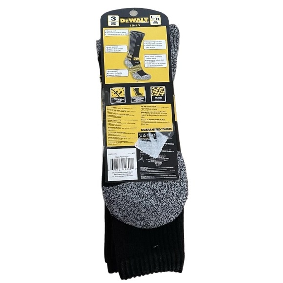 DEWALT HeavyWeight cushioned boot socks 3 pair - Picture 3 of 4